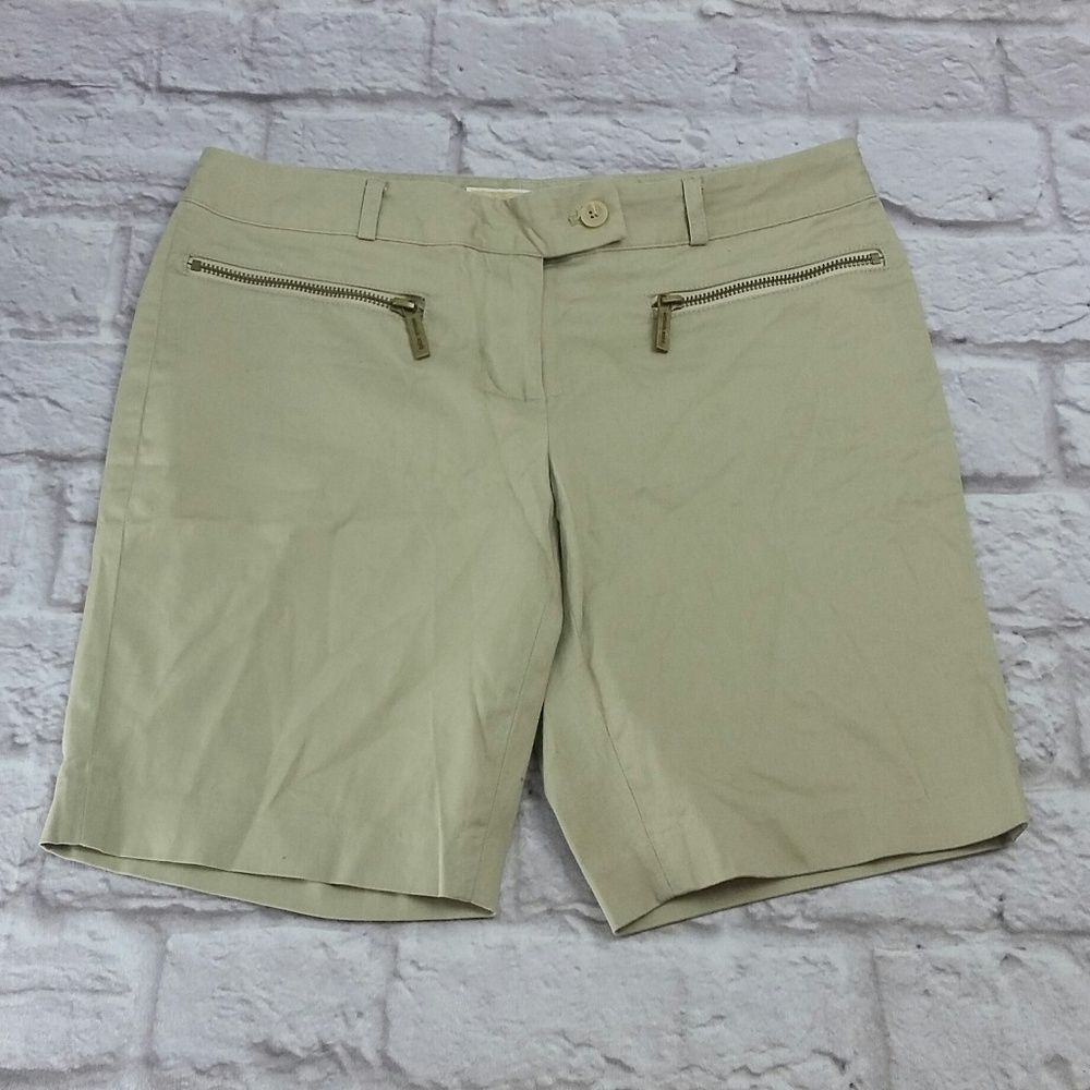 Michael Kors Women’s Size 2 Tan Bermuda-Style Walking Shorts